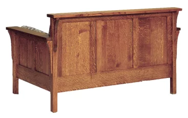 Paneled Hardwood Couch Back