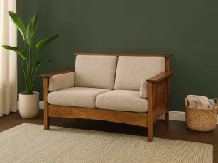 Jerome Slatted Loveseat
