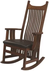 Mission Rocker with Leather Seat