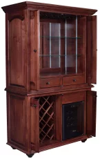 Brown Maple Wine Storage Hutch