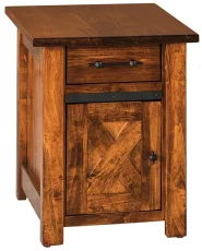 Petite Barn Door End Table