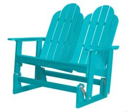 Aruba Blue Odessa Double Adirondack Glider