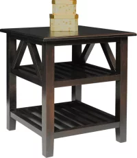 Ogema End Table in Brown Maple