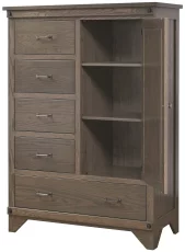 Rustic Gray Oak Armoire