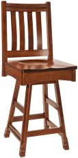 Parron Mission Style Swivel Bar Stool
