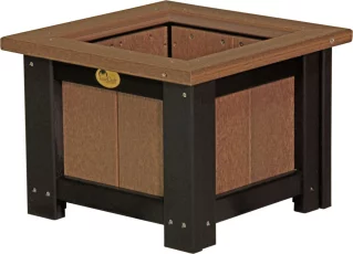 Antique Mahogany and Black Pigeon Point Commercial Outdoor Planter