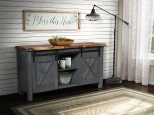 Live Edge Sideboard with Barn Doors