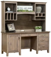 Modern Computer Desk with Hutch