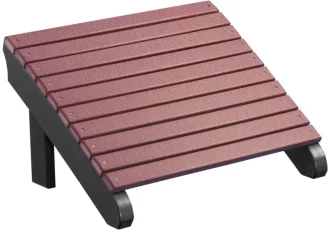 Cherrywood and Black Rockaway Adirondack Footrest