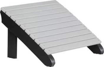 Dove Gray and Black Rockaway Adirondack Footrest