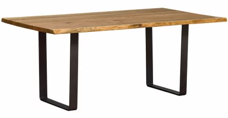 Rustic Ritz Live Edge Table in Rustic Brown Maple