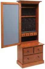 Oak Jewelry Armoire with Mirror