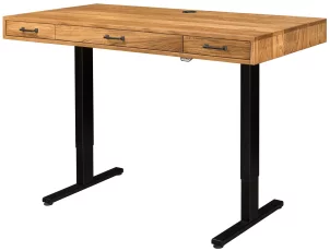 Adjustable Height Oak Desk