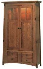Quartersawn White Oak Storage Bookcase