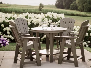 Bar Chairs and Sidra Outdoor Pub Table