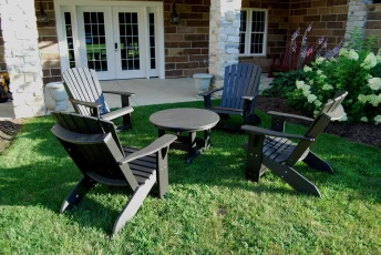 Pictured with the Sidra Adirondack Chairs in Black