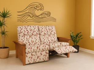 St. Cloud Slatted Reclining Loveseat