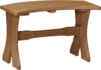 Antique Mahogany Stockton Outdoor Dining Bench