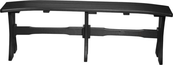Large Black Stockton Outdoor Dining Bench