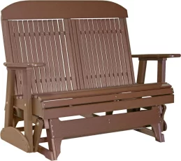 Chestnut Brown Stockton Outdoor Glider Bench