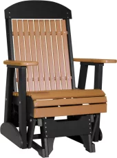 Cedar and Black Stockton Outdoor Glider
