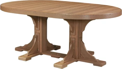Antique Mahogany Stockton Outdoor Oval Dining Table