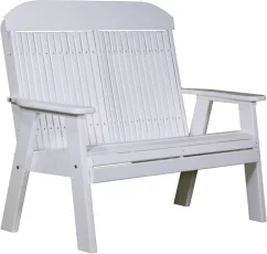 White Stockton Patio Bench