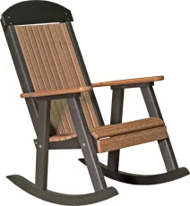 Antique Mahogany and Black Stockton Porch Rocker