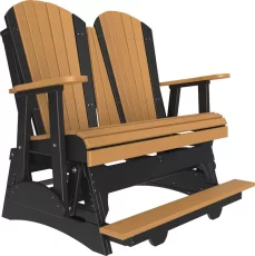 Cedar and Black Tahiti Loveseat Balcony Glider