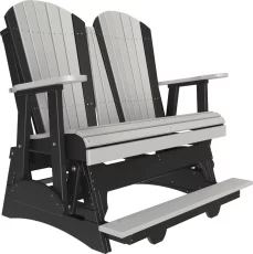Dove Gray and Black Tahiti Loveseat Balcony Glider