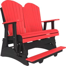 Red and Black Tahiti Loveseat Balcony Glider