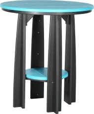Aruba Blue and Black Tahiti Balcony Table