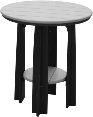 Dove Gray and Black Tahiti Balcony Table
