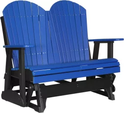Blue and Black Tahiti Loveseat Patio Glider