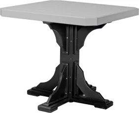 Dove Gray and Black Tahiti Outdoor Bar Table