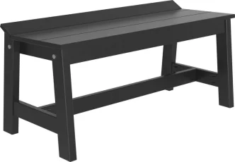Black Stockton Outdoor Dining Bench