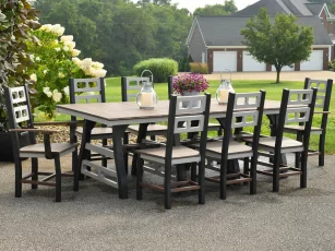 Outdoor Trestle Table and Chairs