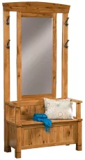 Rustic Hickory Hall Seat