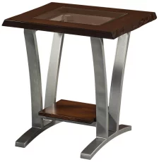 Rustic Cherry Live Edge End Table