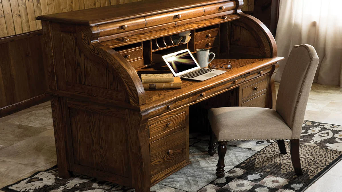 Solid Wood Roll Top Desks