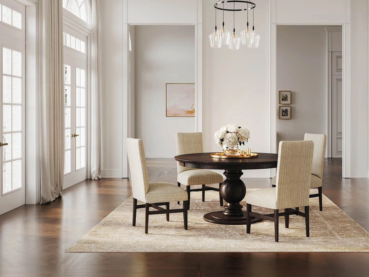 Weslaco Pedestal Table Dining Set image 1